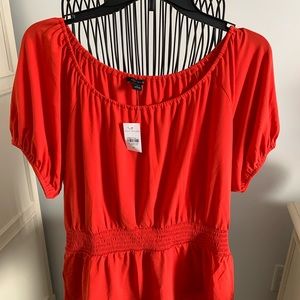 Ann Taylor Smocked Waist Top